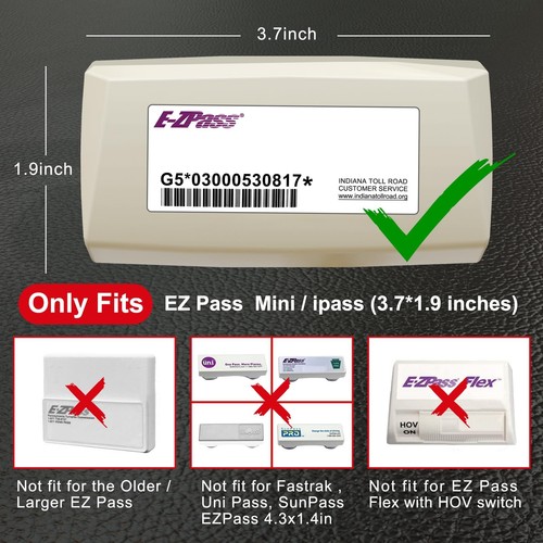 2 Pack EZ Pass Holder for Windshield. Ezpass Holder with Strong Suction Cups.... - Picture 5 of 7