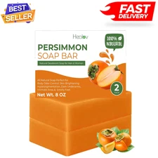 Persimmon Soap Bar Body Odor Control Deodorant Soap for Men & Women ( 2 X 8oz )