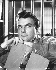 5953-14 William Campbell with his legal books - 1955 film Cell 2455 Death Row 59