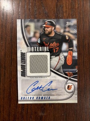 Colton Cowser 2025 Topps Major League Material Patch Autograph /50 #MMAU-CC