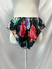 Vintage 1980s Victoria's Secret Lingerie Satin Shorts Floral Tap Pants