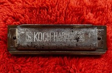 Vintage Koch Chromatic Harmonica Made in Germany 10-Hole Metal Body