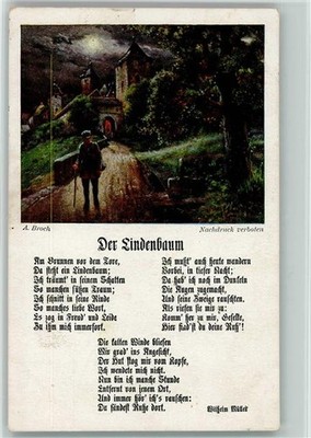 12038031 - Colourful Series No. 18 - The Linden Tree, Sign Broch Song Card 1919