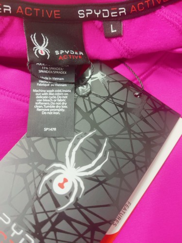 Spyder Active Größe Large Damen Langarm Daumenlöcher Seitentasche Oberteil pink - Bild 5 von 5