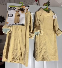 2 New Star Wars Mandalorian Child Baby Yoda Toddler Halloween Costumes Sz 3T-4T