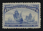 CKStamps: US Stamps Collection Scott#233 4c Columbian Mint H OG