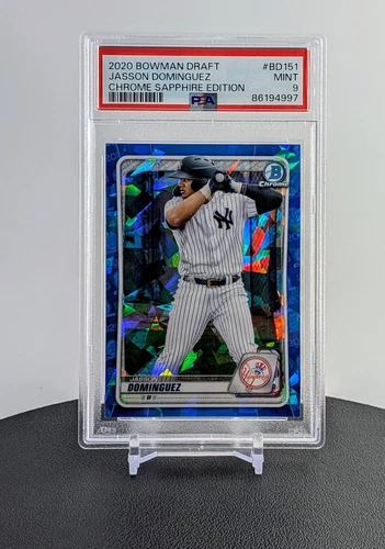 2020 Bowman Draft Sapphire Edition JASSON DOMINGUEZ #BD151 NY Yankees PSA 9 RC