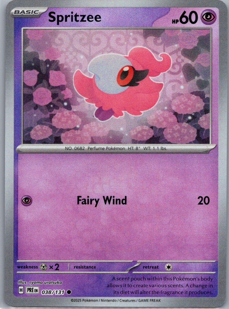 Spritzee (Master Ball Pattern) Common SV: Prismatic Evolutions 038/131 NM