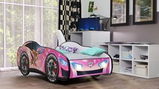 letto a forma di auto macchina bambino, luci led e materasso omaggio 160x80 cm