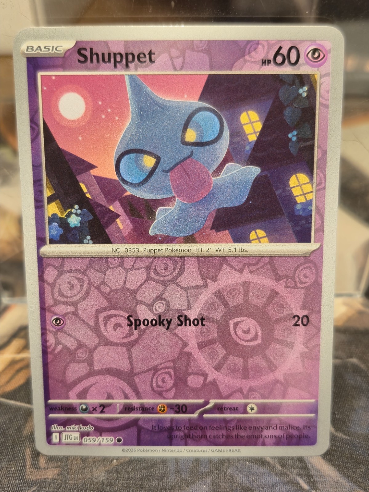Pokemon TCG Shuppet NM Reverse Holo 059/159 Journey Together Card Scarlet Violet