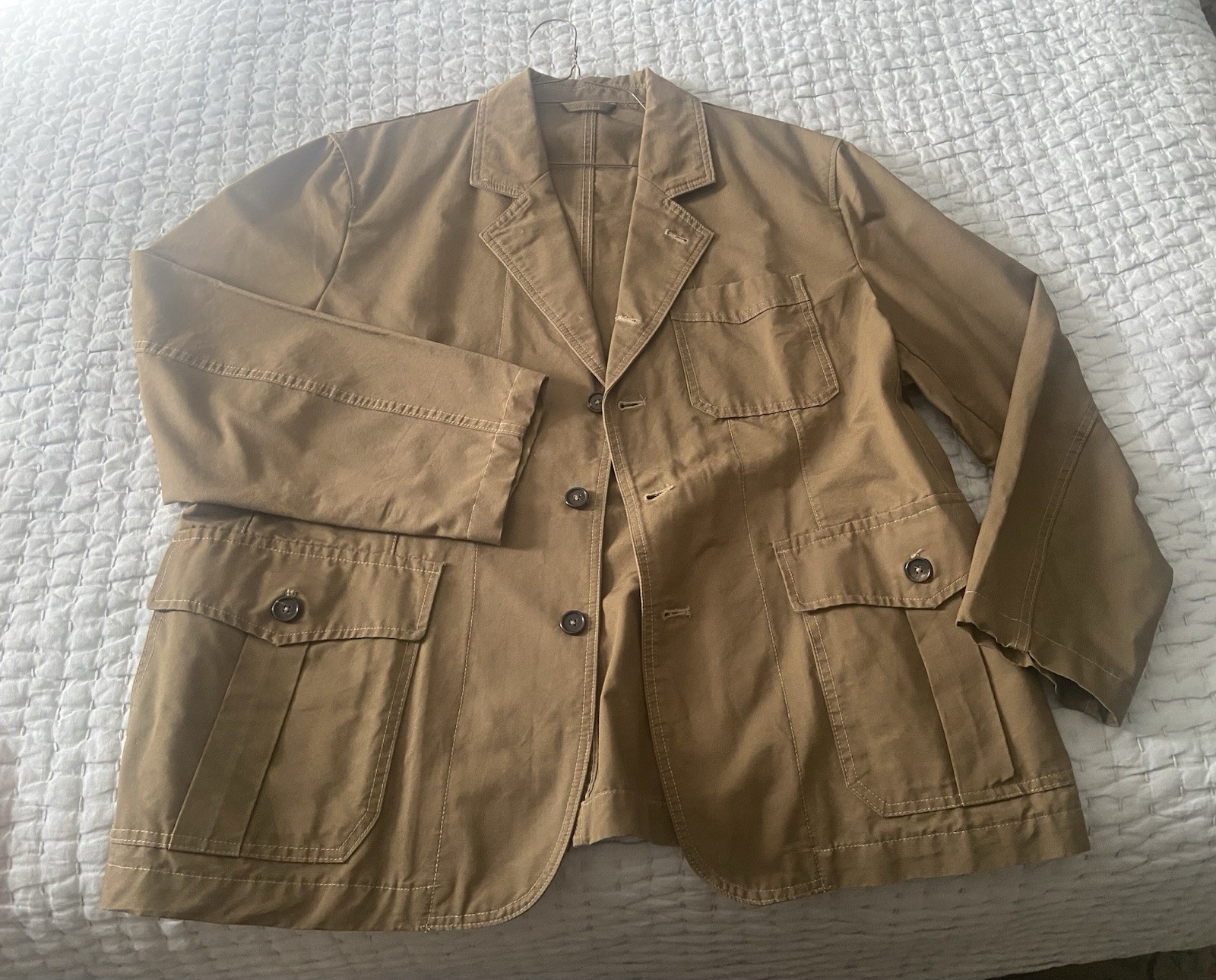 J Peterman Casual Jacket Size 50 Men Tan