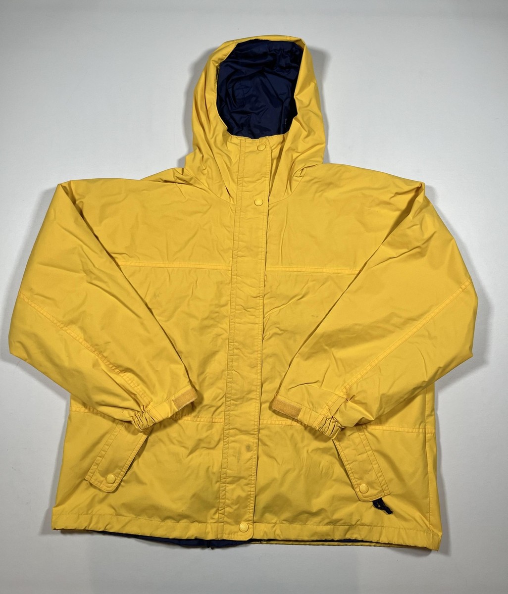 Eddie Bauer Jacket Mens XL Yellow GORE-TEX Hooded Parka Waterproof