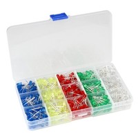 Led Set 500 StüCk Sortiment Mit 5Mm Leds Blau Rot GrüN Gelb Weiß Leuchtdiode Box