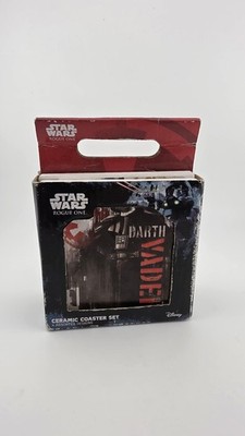 Star Wars 4 Pc. Ceramic Coaster Set Rogue One Vandor Products Great Condition!