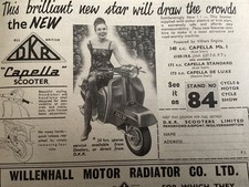 DKR CAPELLA EARLES COURT SHOW  WILLENHALL CO MOTORCYCLE ADVERTISEMENT  last one