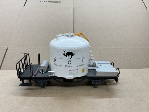 LGB SPUR GÜTERWAGEN WAGGON ZEMENTSILOWAGEN UNTER WEISS 43250 SCHÖN! | Condition: Used