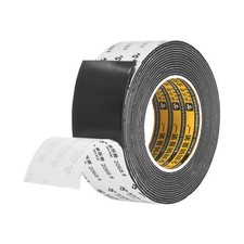 Camera Light Seal Foam Light Leak Proof Sponge 0.08" x 1.97" x 16.4ft Black
