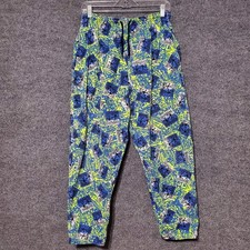 Vintage Sun Triangle Muscle Parachute Pants Neon Mens Abstract Beach M/L USA