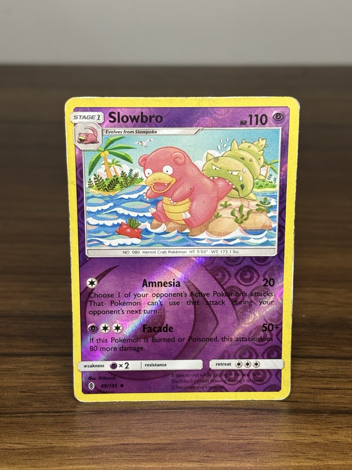 Slowbro 49/145 Guardians Rising Reverse Holo Pokemon Card HP