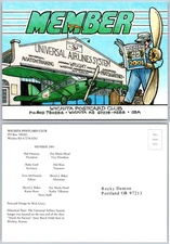 Continental Universal Airlines System Wichita KS Postcard