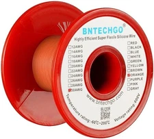 BNTECHGO 30 Gauge Silicone Wire silicone wire 250ft, orange 