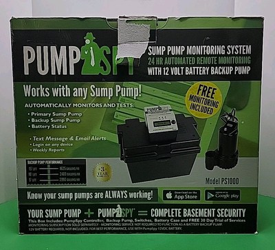 PumpSpy PS1000 Sump Pump MonitoringSystem - 24-Hour Remote Monitoring.