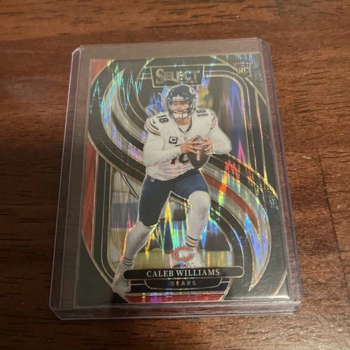 2024 Panini Select Premier Level Caleb Williams #114 Black & Red Shock Prizm(RC)