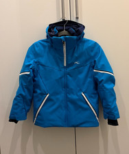 KJUS Skianzug (Hose und Jacke) in blau mit Hosenträgern, Größe 128 - TOP Zustand