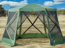 Pop up Screen House Tent for Camping 11.5 x 9.8 ft, Instant Screened Gazebo C...