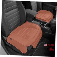 Faux Leather Front Seat Cover for Cars - Set of 2 2 x Front Seat Covers Brown