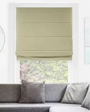 Del Mar Sandcastle Cordless Blackout Privacy Roman Shade