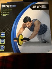Pro Strength Ab Wheel Black/Yellow Lightweight Portable Core Strength Balance