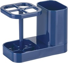 Toothbrush Holder with Storage Cup, Bathroom Sink Organizer for Toothpaste and