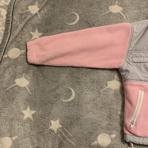 The North Face Full Zip Jacket Girls Fleece Size 5 Pink Gray No Zipper - Picture 2 of 10