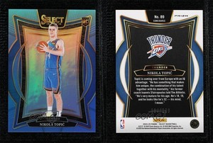 2024-25 Panini Select Concourse Light Blue Prizm /299 Nikola Topic #89 Rookie RC