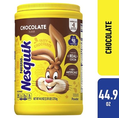 Nesquik Chocolate Powder Drink Mix 44.9oz Chocolate Milk Mix Strawberry Drink