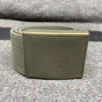 VTG Cold War 80s West German Bundeswehr Army Field Belt 38  Pebbled Brass Buckle