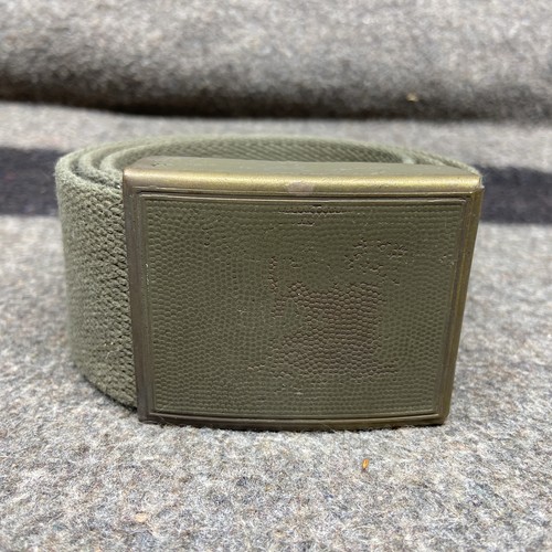 VTG Cold War 80s West German Bundeswehr Army Field Belt 38” Pebbled Brass Buckle