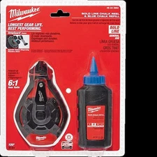 Milwaukee Tool 48-22-3982 Chalk Line Reel, Braided, 100 Ft L