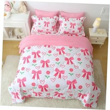 Comforter 7 Pieces Comforter Set Size Pink Flower Bow Comforter Twin Pink Bow