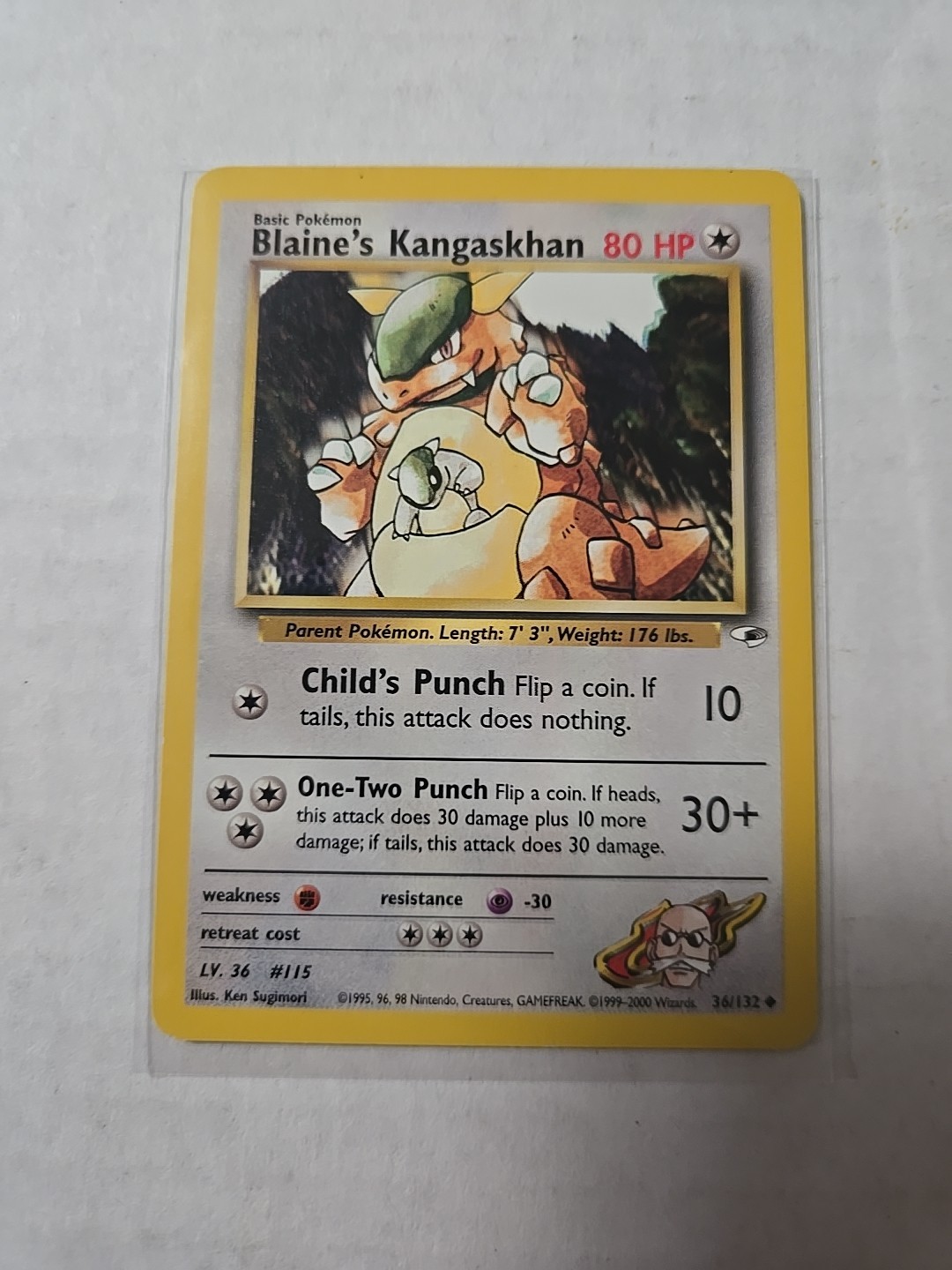 Pokémon TCG Blaine's Kangaskhan Gym Heroes 36/132 Regular Unlimited Uncommon 