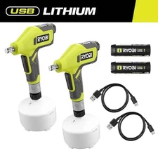 USB Lithium Cordless Compact Sprayer 2.0 Ah Battery and Charging Cable (2-Pack)