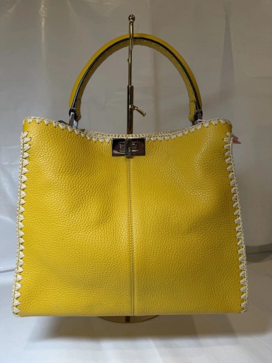 Fendi Yellow Leather Exterior Bags & Handbags for Women for sale