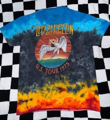 Led Zeppelin U.S. Tour 1975 Icarus Tie-Dye T-Shirt Size M