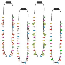 Christmas Necklace, 4PCS Light up Universal, Multiple Colors