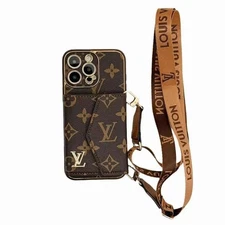 Leather Flip Wallet Case + With Strap For iPhone 16 15 14 Plus 13 12 Pro Max