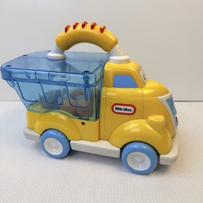 Little Tikes Pop Haulers Dump Truck Push N Pop Along Vintage Yellow Toddler Toy