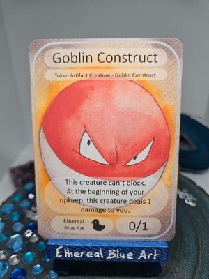 Goblin Construct 0/1 Artefakt Kreatur - Pokemon Voltorb - Custom MTG Token