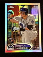 2012 Topps Chrome ROOKIE REFRACTOR Jordan Pacheco item 1