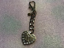 MICHAEL KORS METAL HEART CRYSTAL BAG CHARM KEYFOB